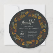 Autumn Wreath | Thanksgiving binnenuitnodiging Feestdagenkaart (Voorkant)