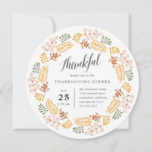 Autumn Wreath | Thanksgiving binnenuitnodiging Feestdagenkaart (Voorkant)