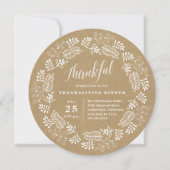 Autumn Wreath | Thanksgiving binnenuitnodiging Feestdagenkaart (Voorkant)