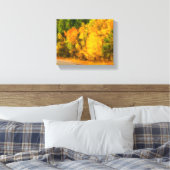 Autumn Yellow Aspen Trees Mountain Scenery Canvas Afdruk (Insitu (Slaapkamer))