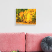 Autumn Yellow Aspen Trees Mountain Scenery Canvas Afdruk (Insitu (Woonkamer))