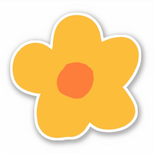 Autumn Yellow Flower Sticker (Voorkant)