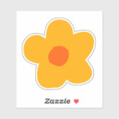 Autumn Yellow Flower Sticker (Vel)