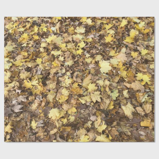 Autumn Yellow Leaves Collection Cadeaupapier (Vlak)