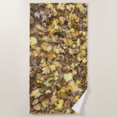 Autumn Yellow Leaves Collection Strandlaken (Voorkant)