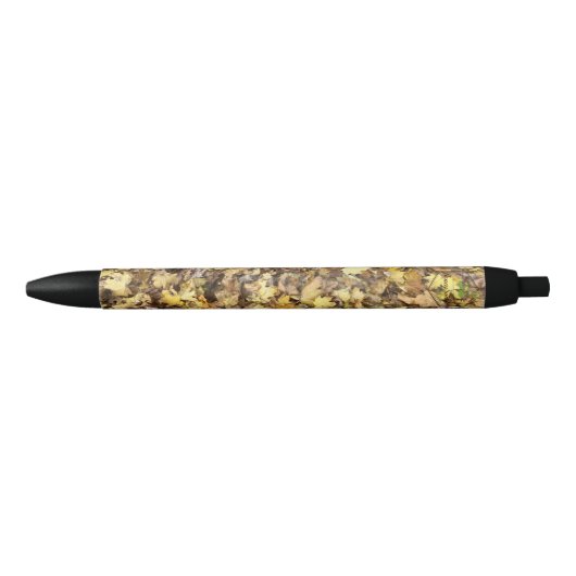 Autumn Yellow Leaves Collection Zwarte Inkt Pen (Voorkant)