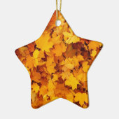 Autumn Yellow Maple Leaves Keramisch Ornament (Links)