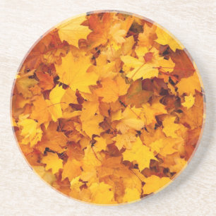 Autumn Yellow Maple Leaves Zandsteen Onderzetter