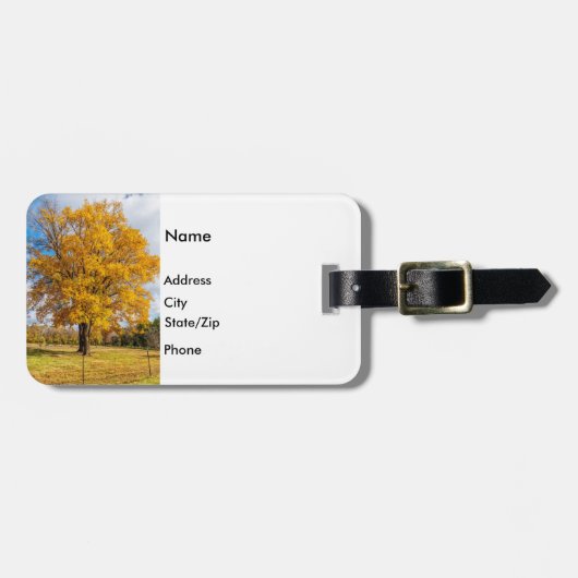 Autumn Yellow Sugar Maple Bagagelabel (Voorkant horizontaal)