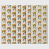 Autumn Yorkshire Terrier Cadeaupapier (Vlak)