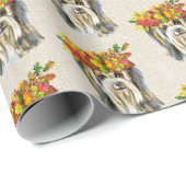 Autumn Yorkshire Terrier Cadeaupapier (Rol Hoek)