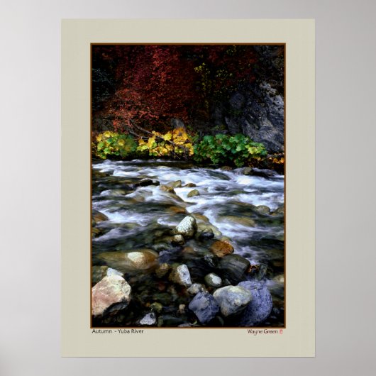 Autumn - Yuba River, Californië Poster (Voorkant)