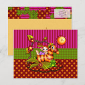 Autumn Zebra Pixel Art Briefkaart (Voorkant / Achterkant)