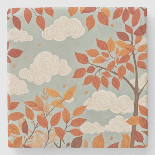 Autumnal Ascent Stenen Onderzetter (Voorkant)