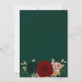 Autumnal Bourgondië Emerald Greeny Baby shower Kaart (Achterkant)