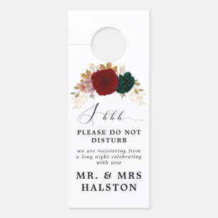 Autumnal Bourgondische smaragdgroen niet storen Deurhanger