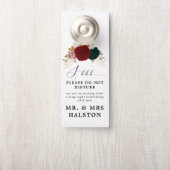 Autumnal Bourgondische smaragdgroen niet storen Deurhanger (Op knop)