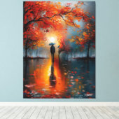 🌕🍂🎨 Autumnal Dreamscape 🌌✨ Canvas Afdruk (Insitu (Houten vloer))