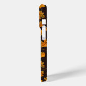 Autumnal eikenbladeren op donkerbruin Case-Mate iPhone case (Achterkant / Links)