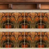Autumnal Elegance Art Nouveau Tegeltje