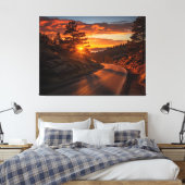 Autumnal Ember Realisme Digitale Schilderkunst Rus Canvas Afdruk (Insitu (Slaapkamer))