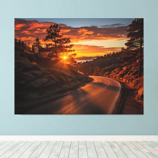 Autumnal Ember Realisme Digitale Schilderkunst Rus Canvas Afdruk (Insitu (Houten vloer))