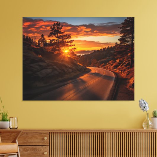 Autumnal Ember Realisme Digitale Schilderkunst Rus Canvas Afdruk (Insitu (Woonkamer))