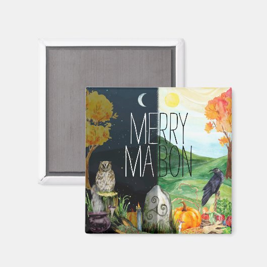 Autumnal Equinox Mabon Wiccan Magneet (Voorkant / Achterkant)