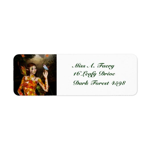 Autumnal Fae Return Address Labels (Voorkant)