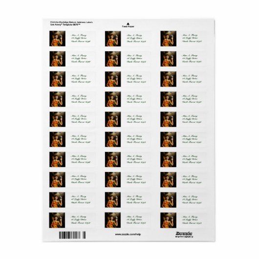 Autumnal Fae Return Address Labels (Full Sheet)