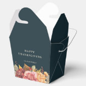 Autumnal Floral Border Thanksgiving Bedankdoosjes (Geopend)