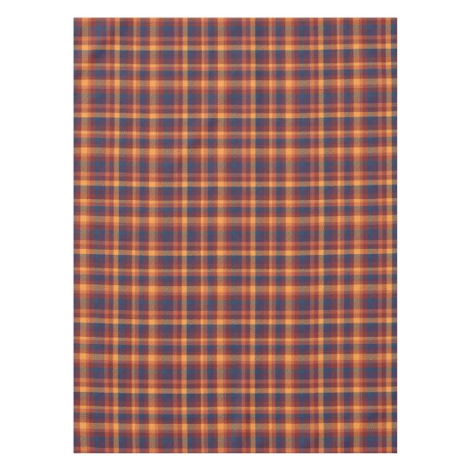 Autumnal Herfst Earth Tones Rustic Plaid Pattern Tafelkleed (Voorkant)