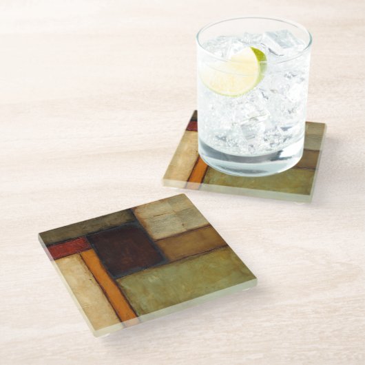 Autumnal Impressionist van Jennifer Goldberger Glazen Onderzetter (Schuin)