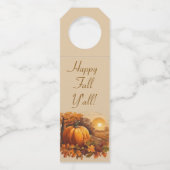 Autumnal Landscape Sunset Bottle Hanger Labels (Voorkant)