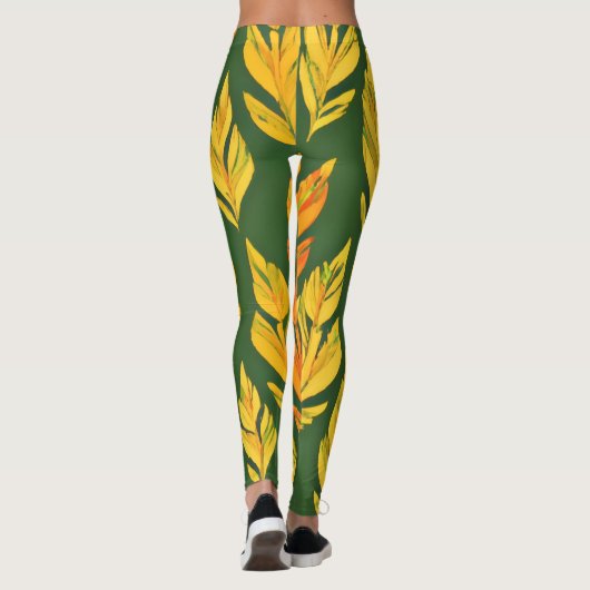 Autumnal Leaf Symphony Leggings (Achterkant)