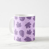 Autumnal Leafs in Purple Tones - Nature Pattern Koffiemok (Voorkant links)