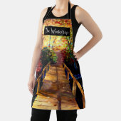 Autumnal Leaves Bridge Natuur Painting Schort (Insitu)