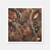 Autumnal Marble Earthy Brown Découpage Servetten (Voorkant)