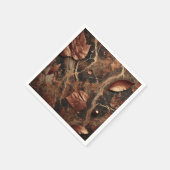 Autumnal Marble Earthy Brown Découpage Servetten (Hoek)