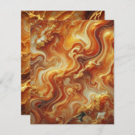 Autumnal Marble Gold & Sinaasappel Scrapbook Papie