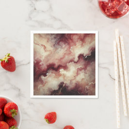 Autumnal Marble Harvest Wine Decoupage Servetten