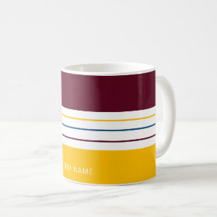 Autumnal Mulberry Amber Stripes Koffiemok