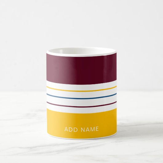 Autumnal Mulberry Amber Stripes Koffiemok (Center)