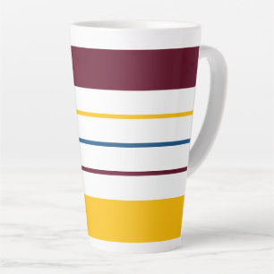 Autumnal Mulberry Amber Stripes Latte Mok
