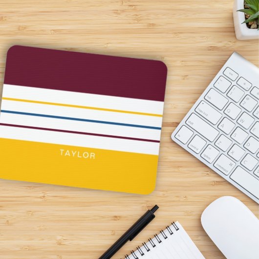 Autumnal Mulberry Amber Stripes Muismat