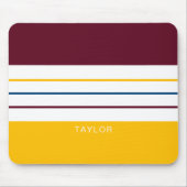 Autumnal Mulberry Amber Stripes Muismat (Voorkant)