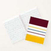 Autumnal Mulberry Amber Stripes Notitieboek (Binnen)