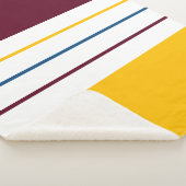Autumnal Mulberry Amber Stripes Sherpa Deken (3/4)