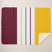 Autumnal Mulberry Amber Stripes Sherpa Deken (Voorkant (horizontaal))