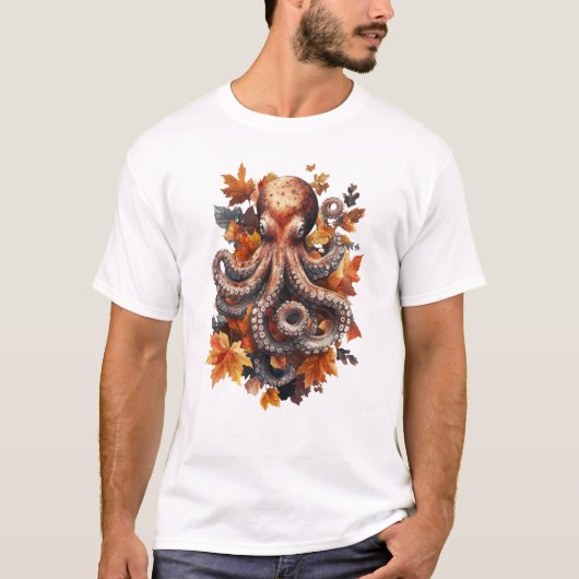 Autumnal Octopus T-shirt (Voorkant)